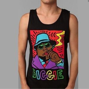 Brooklyn Mint Biggie Smalls Tank Top Smoking Artsy Cotton Colorful Size Small
